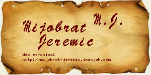 Mijobrat Jeremić vizit kartica